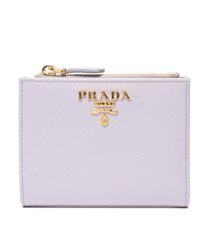 美品 PRADA 二つ折り財布 トライアングル サフィアーノ 1ML050 レディース プラダ