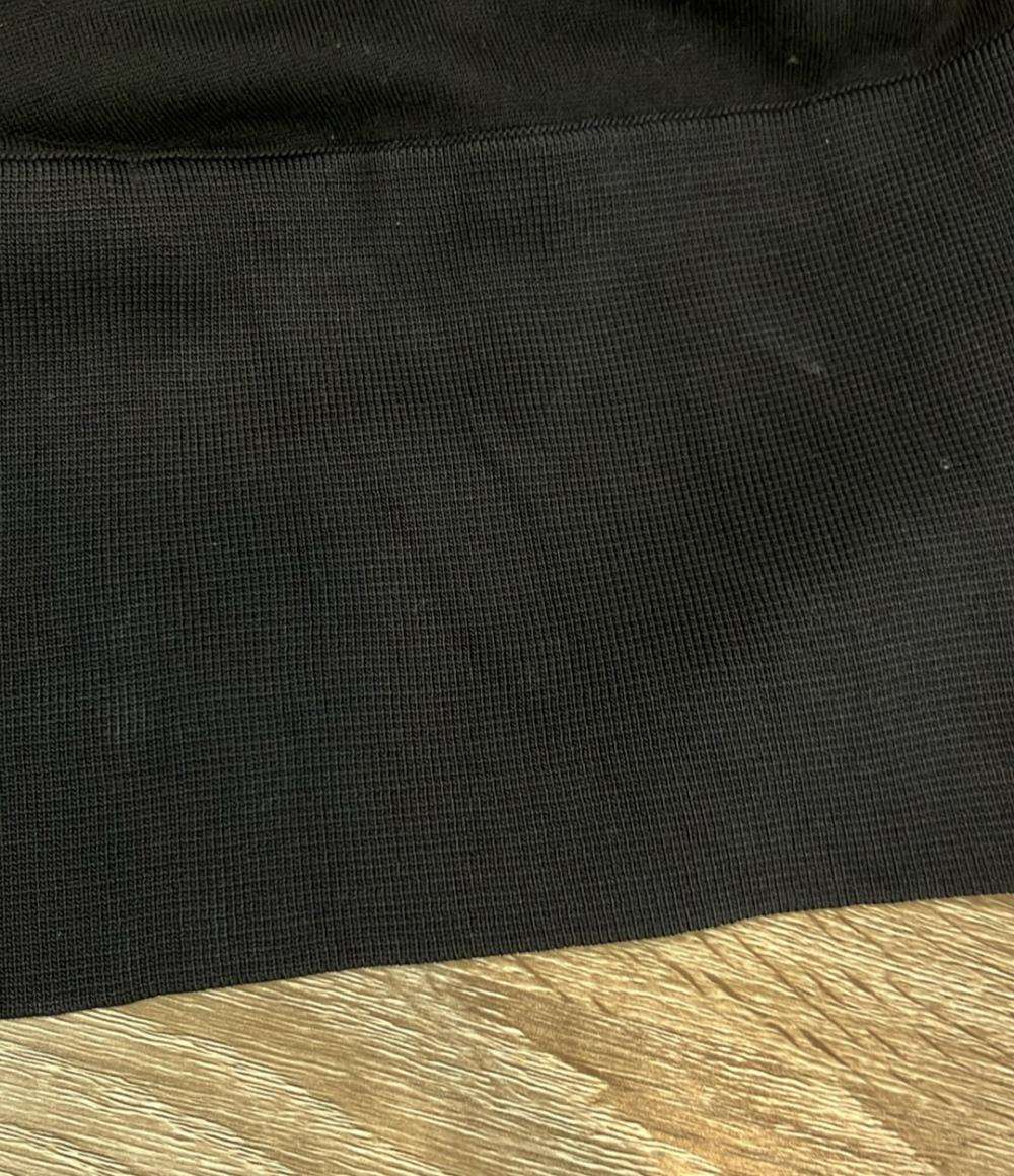 Christian Dior 長袖ニット モックネック スリットニット CDボタン ブラック 5H24543AM549 レディース SIZE 42 (M) クリスチャンディオール