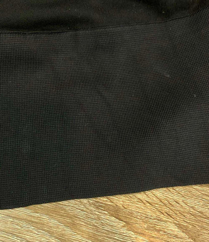 Christian Dior 長袖ニット モックネック スリットニット CDボタン ブラック 5H24543AM549 レディース SIZE 42 (M) クリスチャンディオール