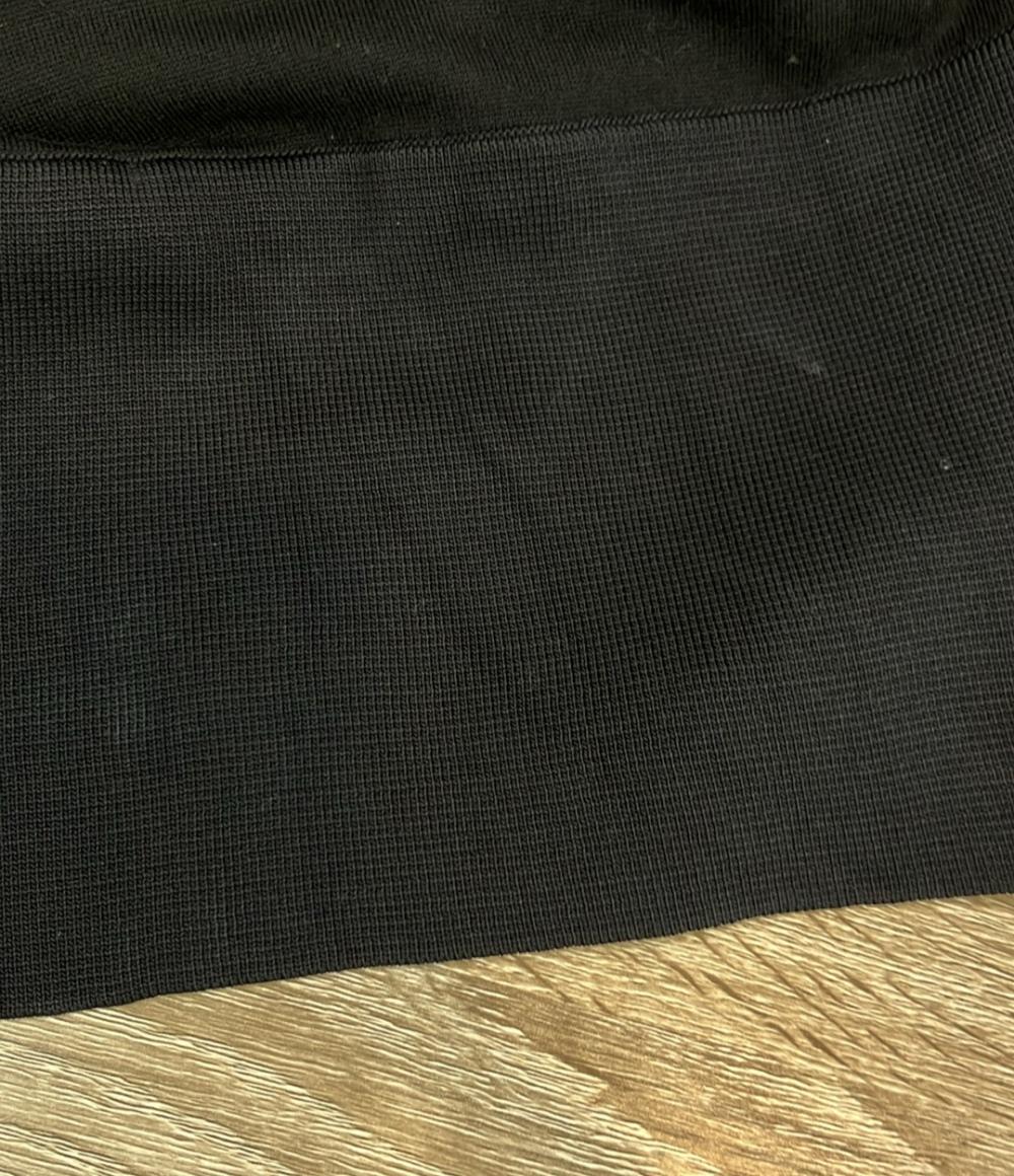 Christian Dior 長袖ニット モックネック スリットニット CDボタン ブラック 5H24543AM549 レディース SIZE 42 (M) クリスチャンディオール