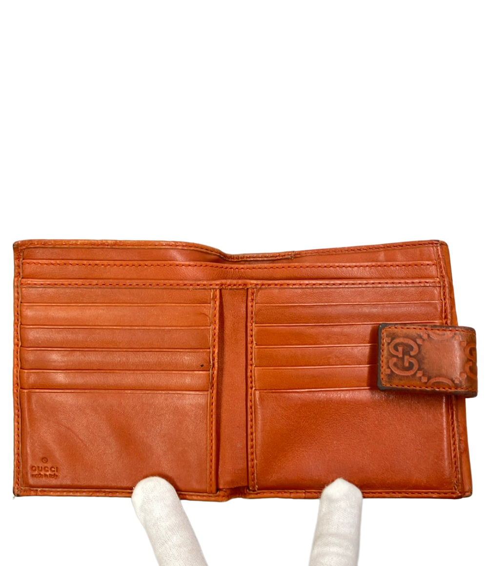 GUCCI ダブルホック 二つ折り財布 グッチシマ 257015 493075 レディース グッチ