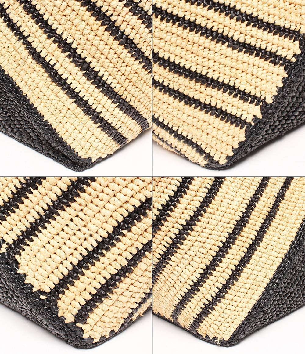 美品 ロエベ トートバッグ ラフィア 折り畳み パズルトート レディース LOEWE
