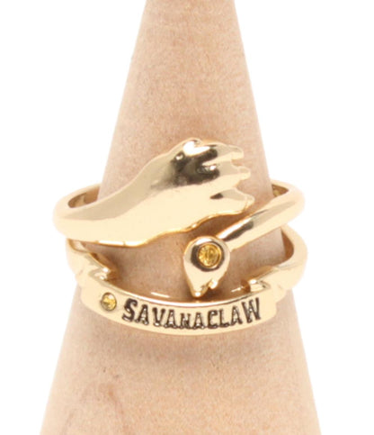 美品 Disney リング 指輪 ツイステッド ワンダーランド 2連リング サバナクロー寮 レディース SIZE フリー ディズニー