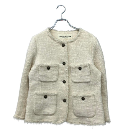 SHINZONE ノーカラージャケット ツイード シルク混 15SMSJK11 レディース SIZE 38 (S) シンゾーン