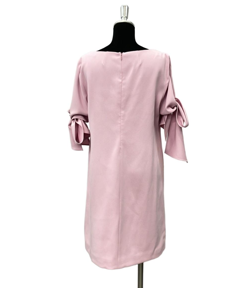 PINKO 半袖ワンピース スクエアネック ミニ 膝丈 ハーフスリーブ 五分袖 リボン Verdicchio レディース SIZE 46 (L) ピンコ