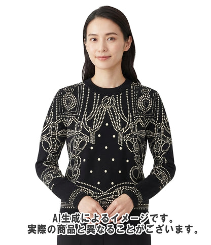 HERMES 長袖ニット ブリッドドゥガラ レディース SIZE 38 (S) エルメス