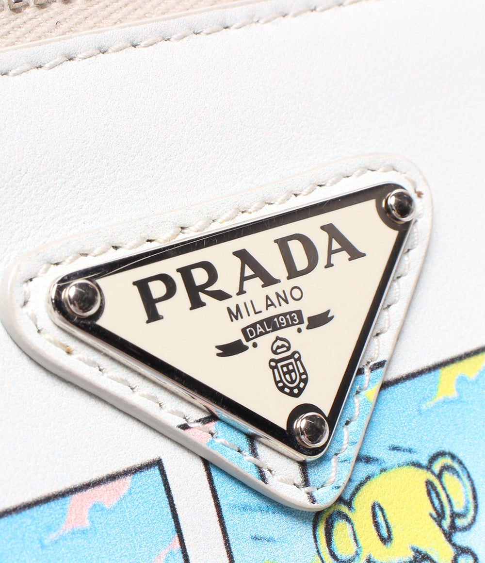 プラダ ポーチ クラッチバッグ 三角プレート  コミックプリント ユニセックス PRADA