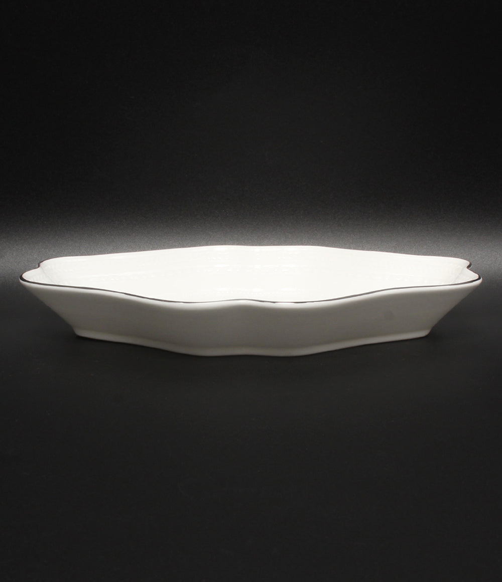 美品 WEDGWOOD ダイヤディッシュ 皿 22cm インタグリオ プラチナ ウエッジウッド