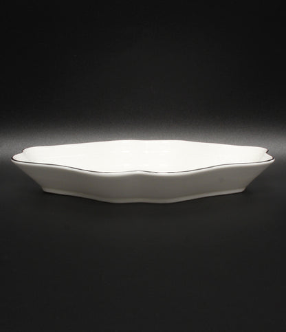 美品 WEDGWOOD ダイヤディッシュ 皿 22cm インタグリオ プラチナ ウエッジウッド