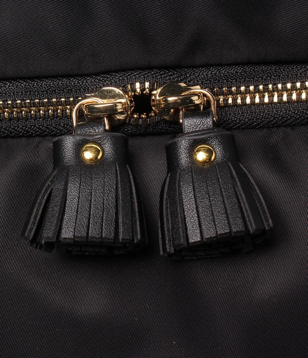 アニヤハインドマーチ カーカー レザー ボストン バッグ ブラック ゴールド 美品 Anya Hindmarch ボストンバッグ ショルダーバッグ 肩掛け 24Hour