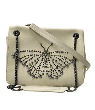 Furla ショルダーバッグ 2WAY 肩掛け 斜め掛け レザー チェーン スタッズ レディース フルラ