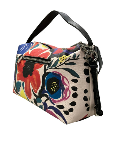 美品 Desigual ハンドバッグ ショルダーバッグ 2WAY 斜め掛け 花柄 レディース デジグアル