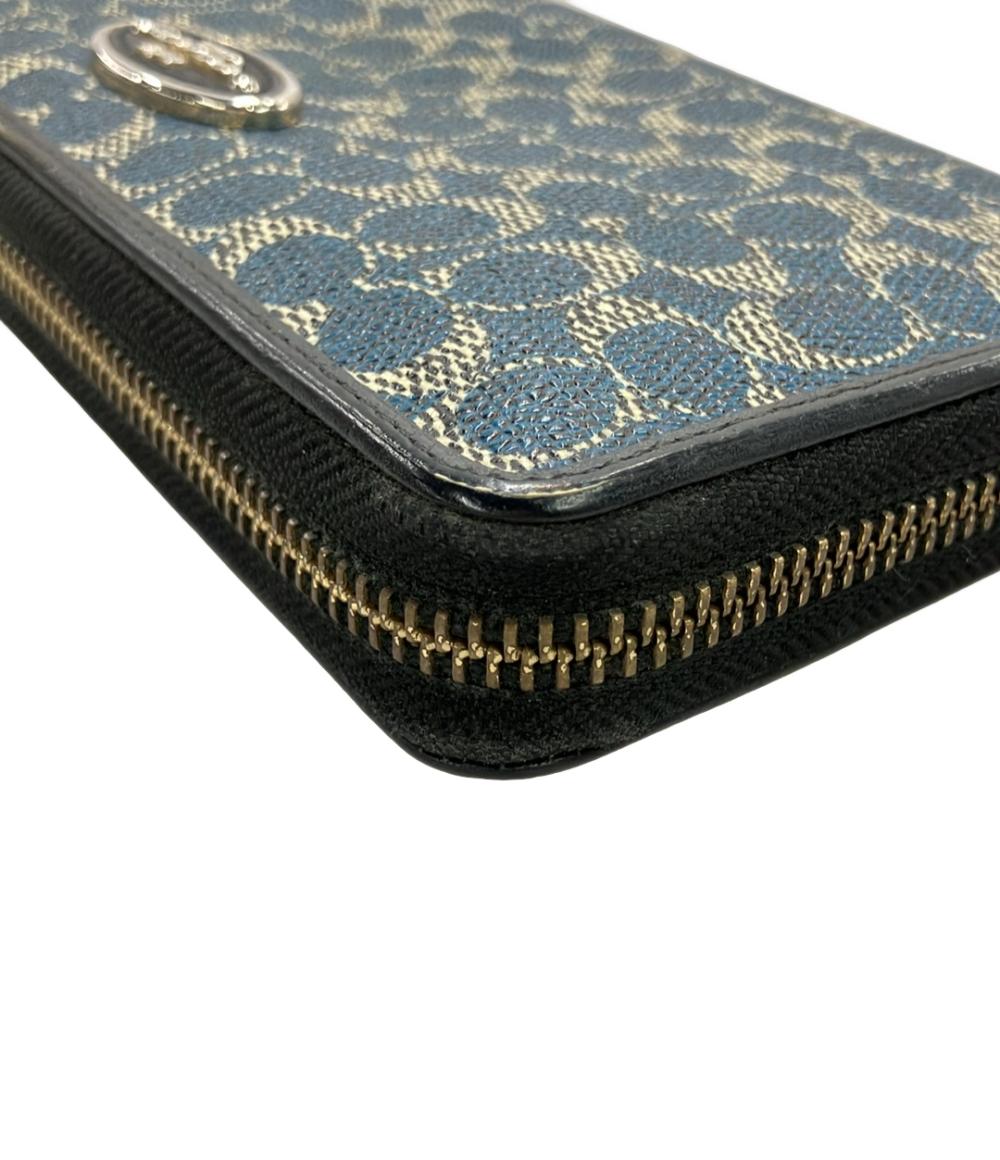 COACH ラウンドファスナー長財布 ミニシグネチャー 52456 レディース コーチ