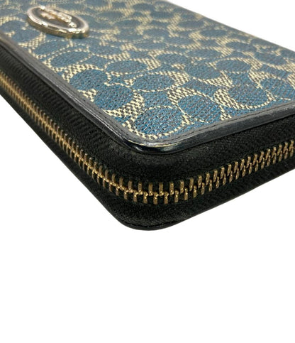 COACH ラウンドファスナー長財布 ミニシグネチャー 52456 レディース コーチ