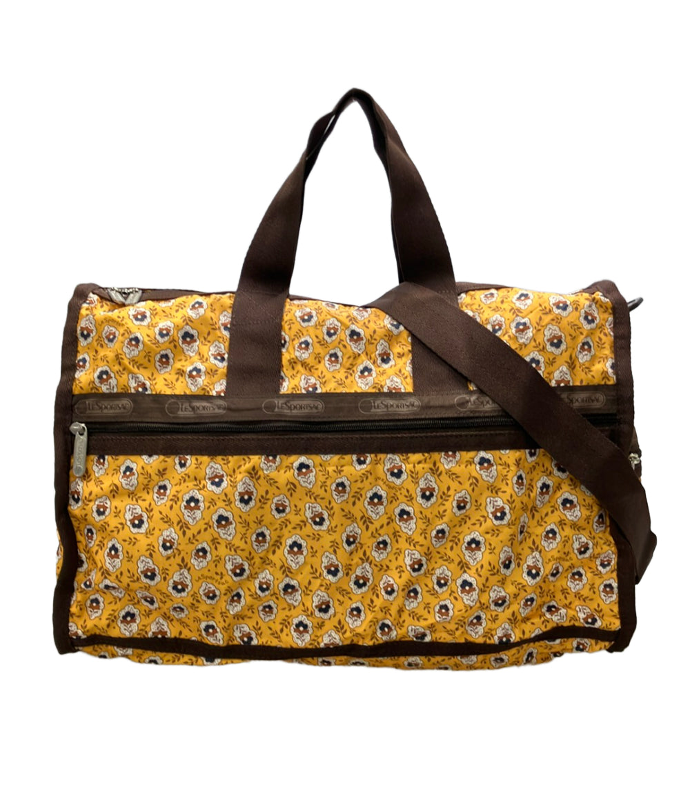 美品 LeSportsac 2way ボストンバッグ ショルダーバッグ 斜め掛け 花柄 レディース レスポートサック