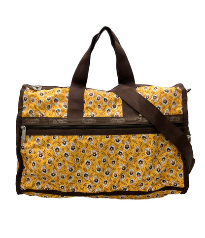 美品 LeSportsac 2way ボストンバッグ ショルダーバッグ 斜め掛け 花柄 レディース レスポートサック