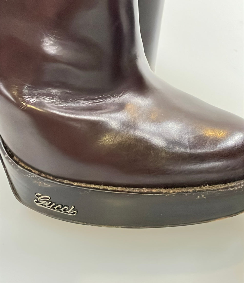 GUCCI ロングブーツ ハラコ レディース SIZE 37 1/2 C (24.5cm) グッチ