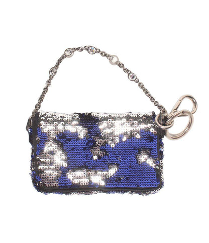 美品 Miu Miu 小物入れ バッグチャーム スパンコール レディース ミュウ ミュウ