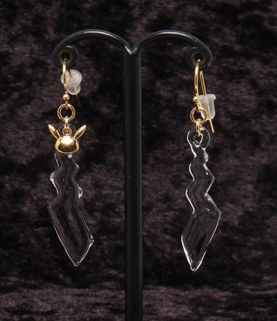 美品 HARIO Lampwork Factory ピアス ピカチュウのしっぽ ガラス レディース ポケモン