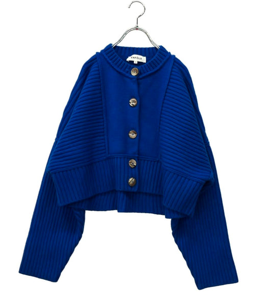 エンフォルド カーディガン 長袖 ウールリブショート 22AW 300FS270-0460 レディース SIZE 38 (M) ENFOLD ENFOLD カーディガン 長袖 ウールリブショート 22AW 300FS270-0460