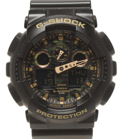 美品 CASIO 腕時計 G-SHOCK クオーツ ブラック GA-100CF メンズ カシオ