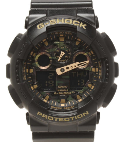 美品 CASIO 腕時計 G-SHOCK クオーツ ブラック GA-100CF メンズ カシオ