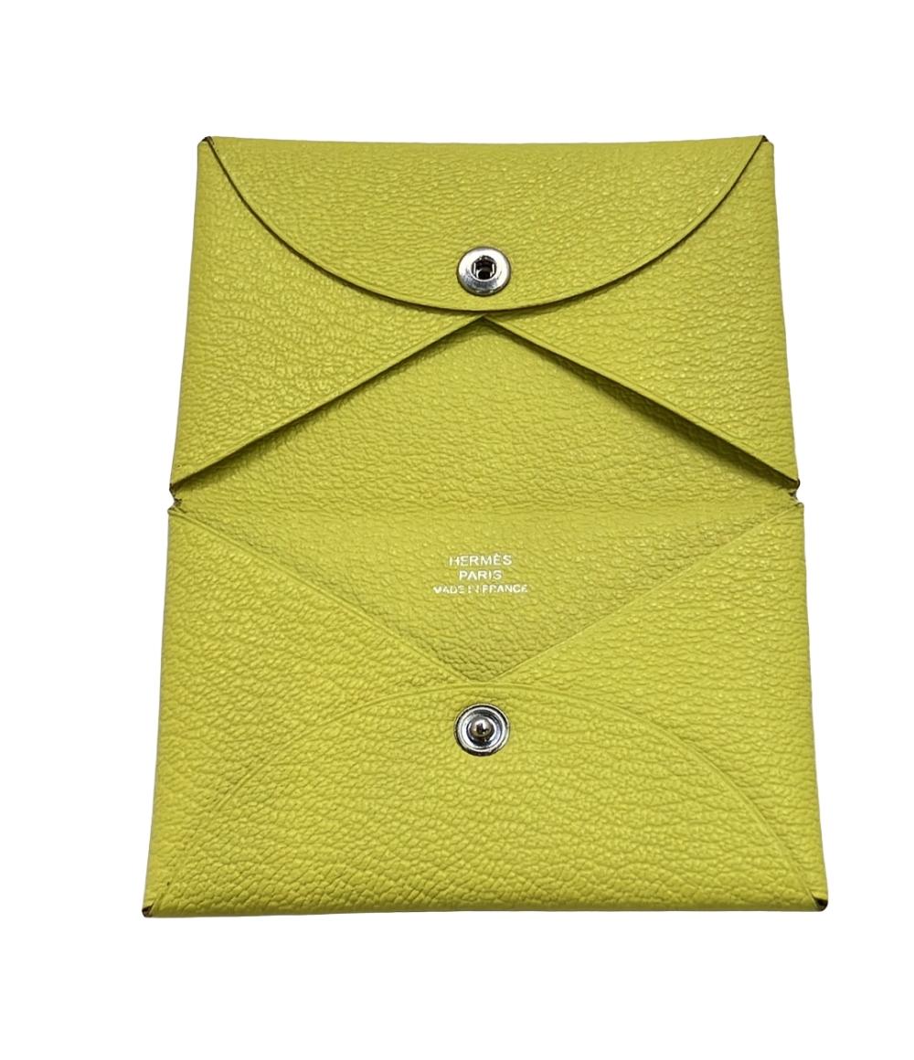 エルメス カードケース ◻︎O刻印 シルバー金具 ガルヴィ ユニセックス HERMES