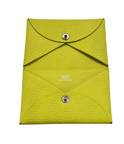 エルメス カードケース ◻︎O刻印 シルバー金具 ガルヴィ ユニセックス HERMES