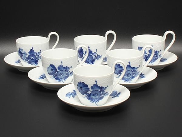 ロイヤルコペンハーゲン　6客 美品 ロイヤルコペンハーゲン カップ＆ソーサー 6客セット ブルー