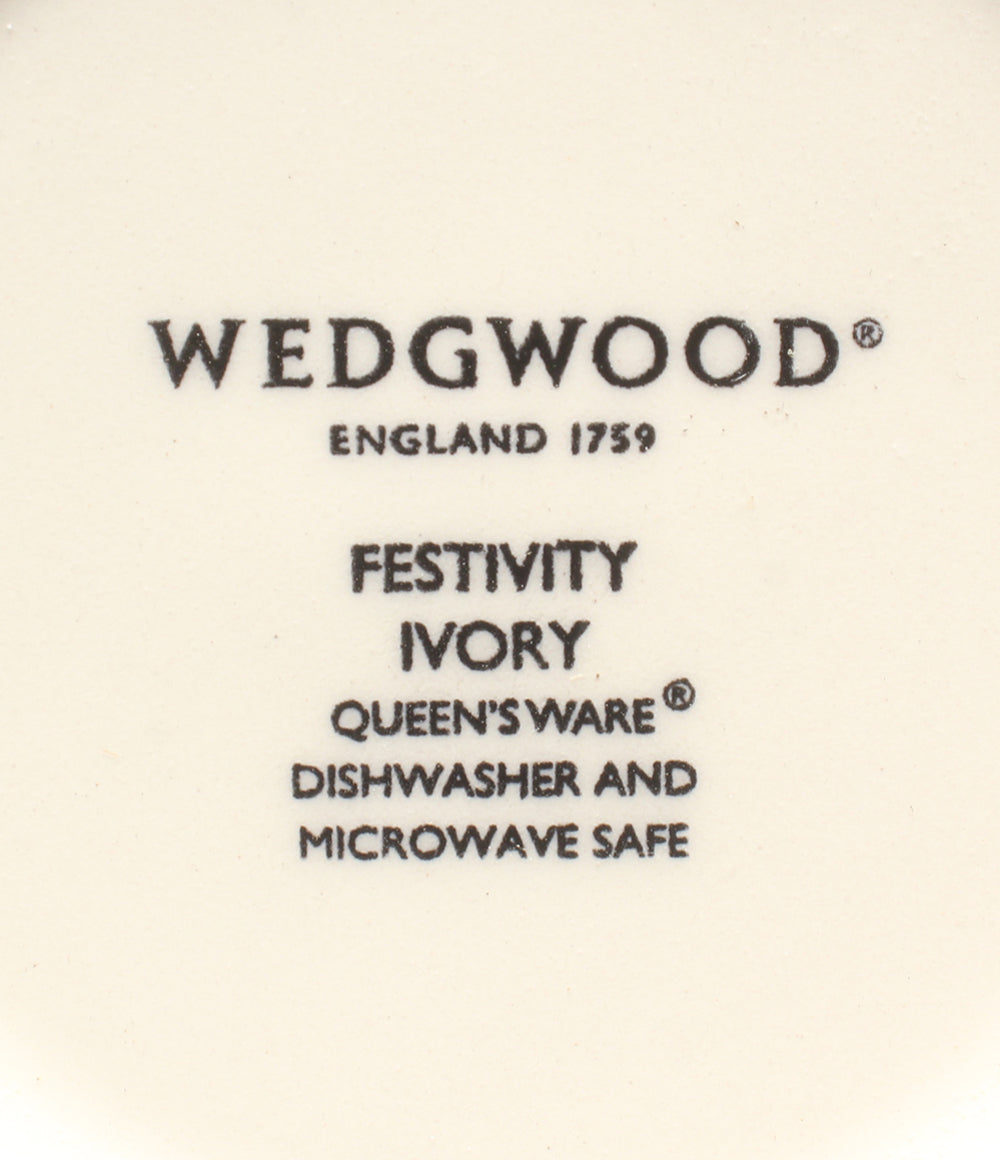 美品 WEDGWOOD マグカップ 2点セット ペア フェスティビティ アイボリー ブルー ウェッジウッド