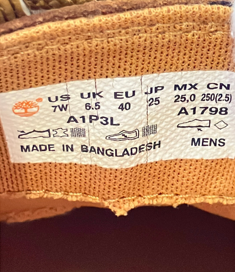 美品 Timberland オックスフォードシューズ ベーシック OX WR WHT A1P3L メンズ SIZE 25.0 ティンバーランド