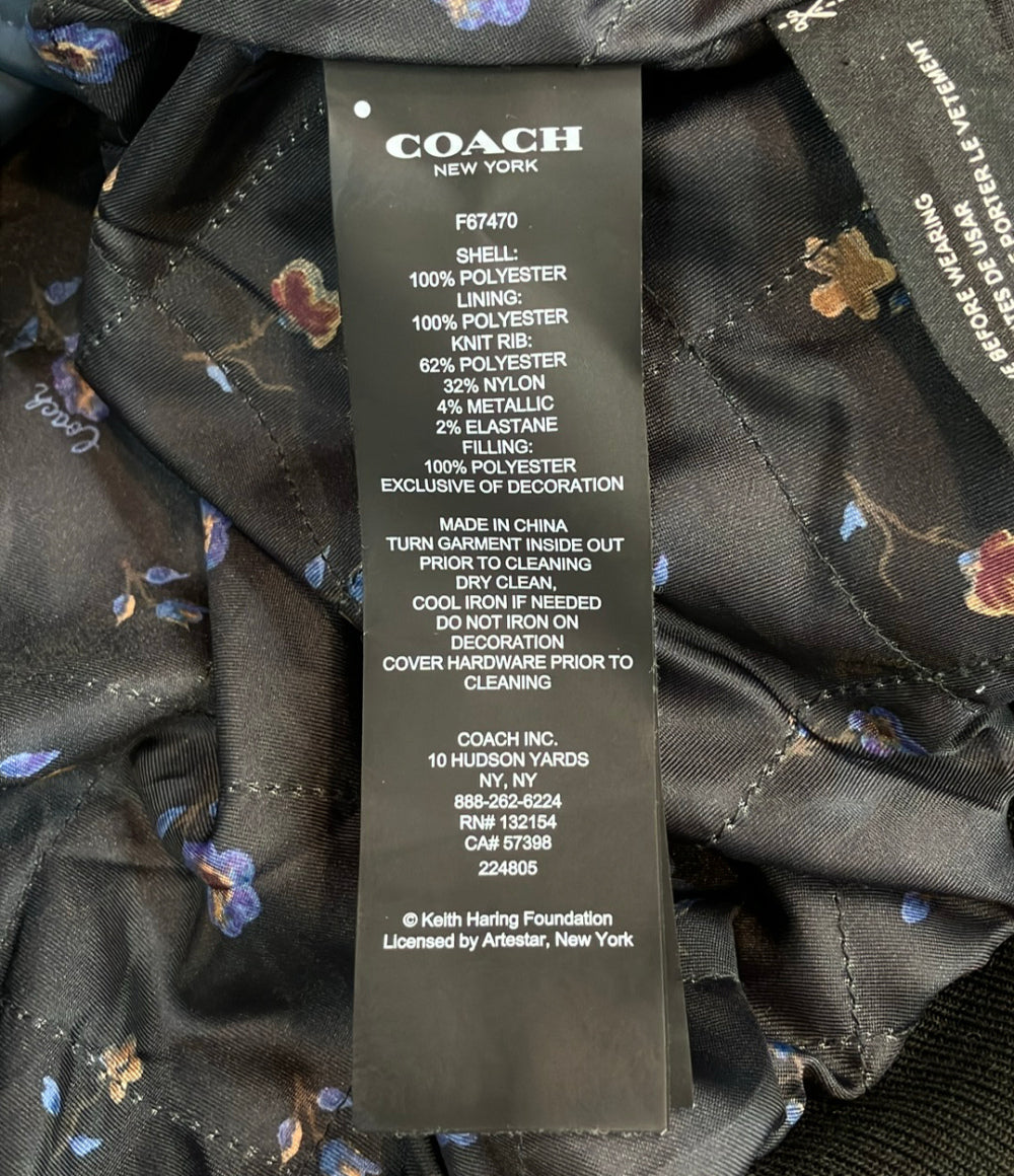 COACH Keith Haring 中綿 スタジャン F67470 レディース SIZE L コーチ キース・ヘリング