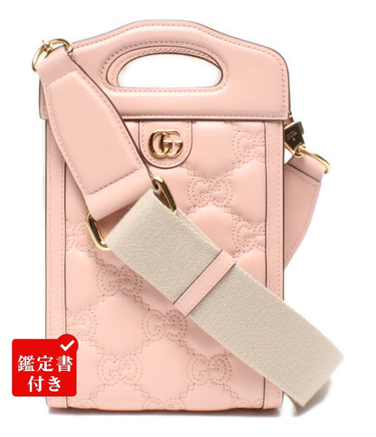 美品 GUCCI 2way ハンドバッグ ショルダーバッグ 斜め掛け GGマトラッセ ミニトップ ハンドルバッグ 723776 525040 レディース グッチ