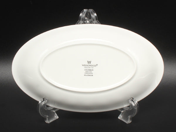 美品 WEDGWOOD ピクルスディッシュ オーバル 皿 22cm コロシアム プラチナ ウエッジウッド