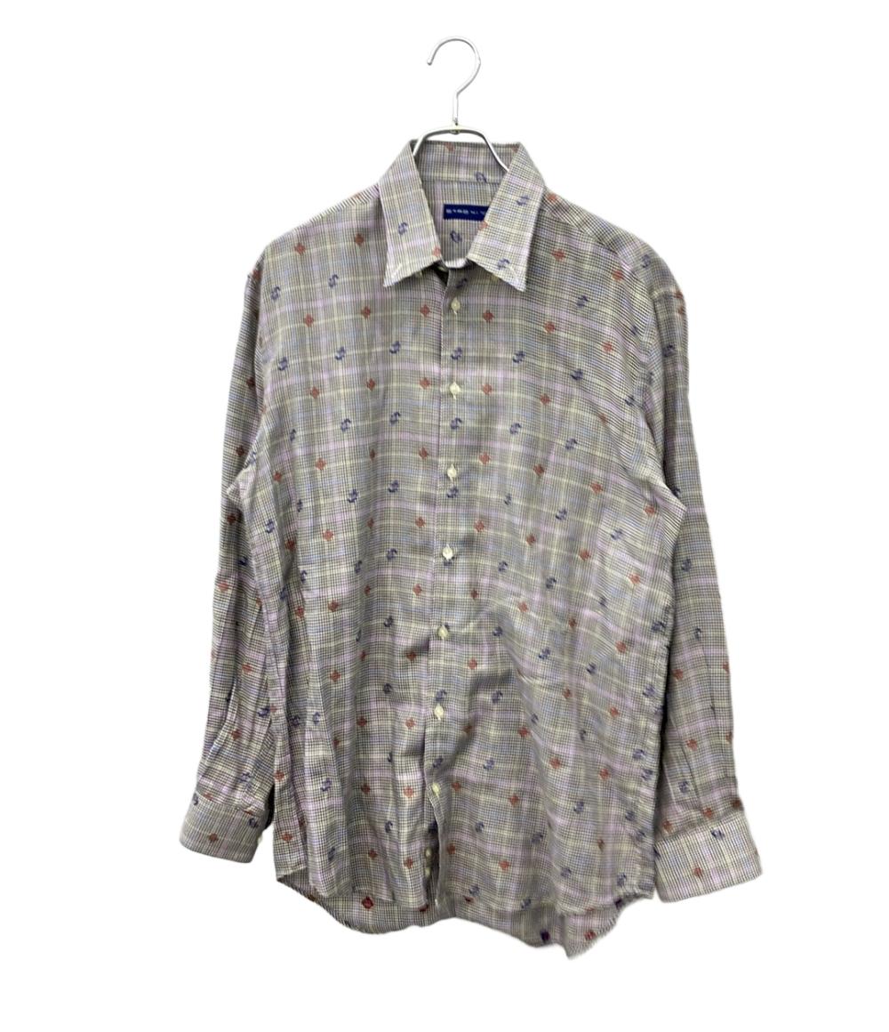 ETRO 長袖シャツ 千鳥格子 ハウンドトゥースチェック柄 15AW 152-1K320-3120 メンズ SIZE 41 (L) エトロ