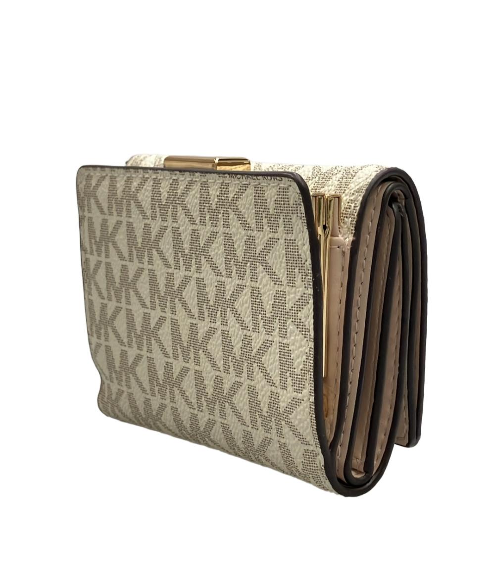 美品 MICHAEL KORS 三つ折り財布 MKシグネチャー レディース マイケル