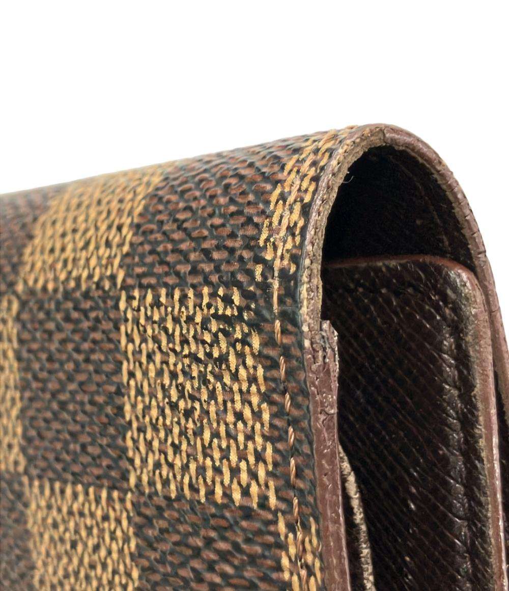 LOUIS VUITTON ポルト トレゾールエテュイパピエ ダミエ エベヌ ルイ・ヴィトン 三つ折り財布 ポルトトレゾール エテュイパピエ ダミエ