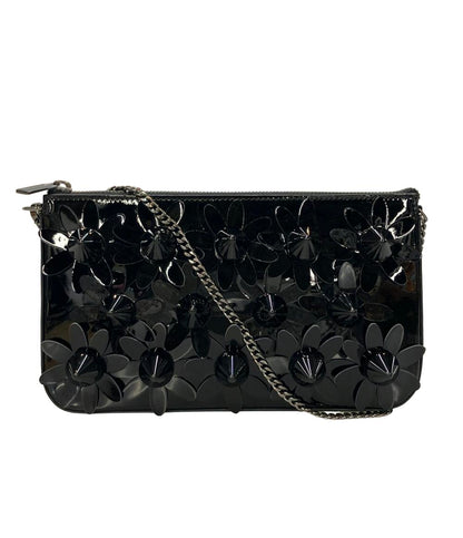 美品 Christian Louboutin チェーンショルダーバッグ  肩掛け フラワーモチーフ レディース クリスチャンルブタン