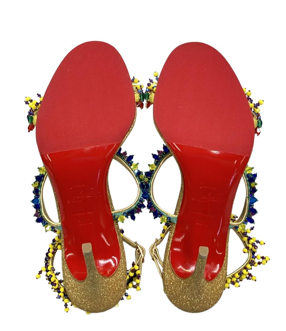 Christian Louboutin アンクルストラップサンダル ビジュー レディース SIZE 36.5 (24cm) クリスチャンルブタン