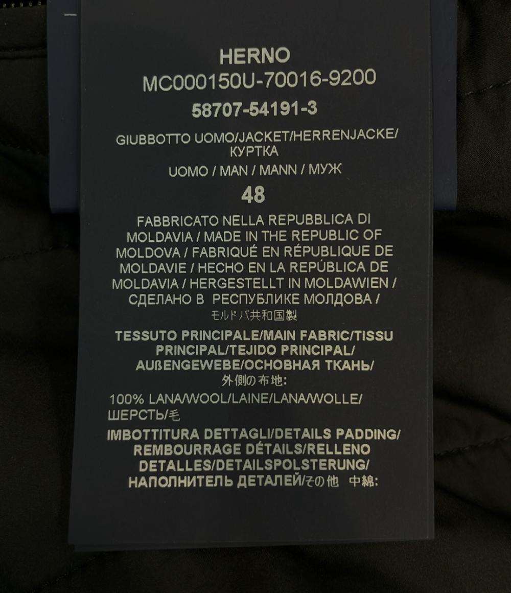 Herno 長袖カーディガン ニット フロントボタン フード スタンドカラー ライナー中綿入りナイロン mc000150u 70016-9200 メンズ SIZE 48 (L) ヘルノ