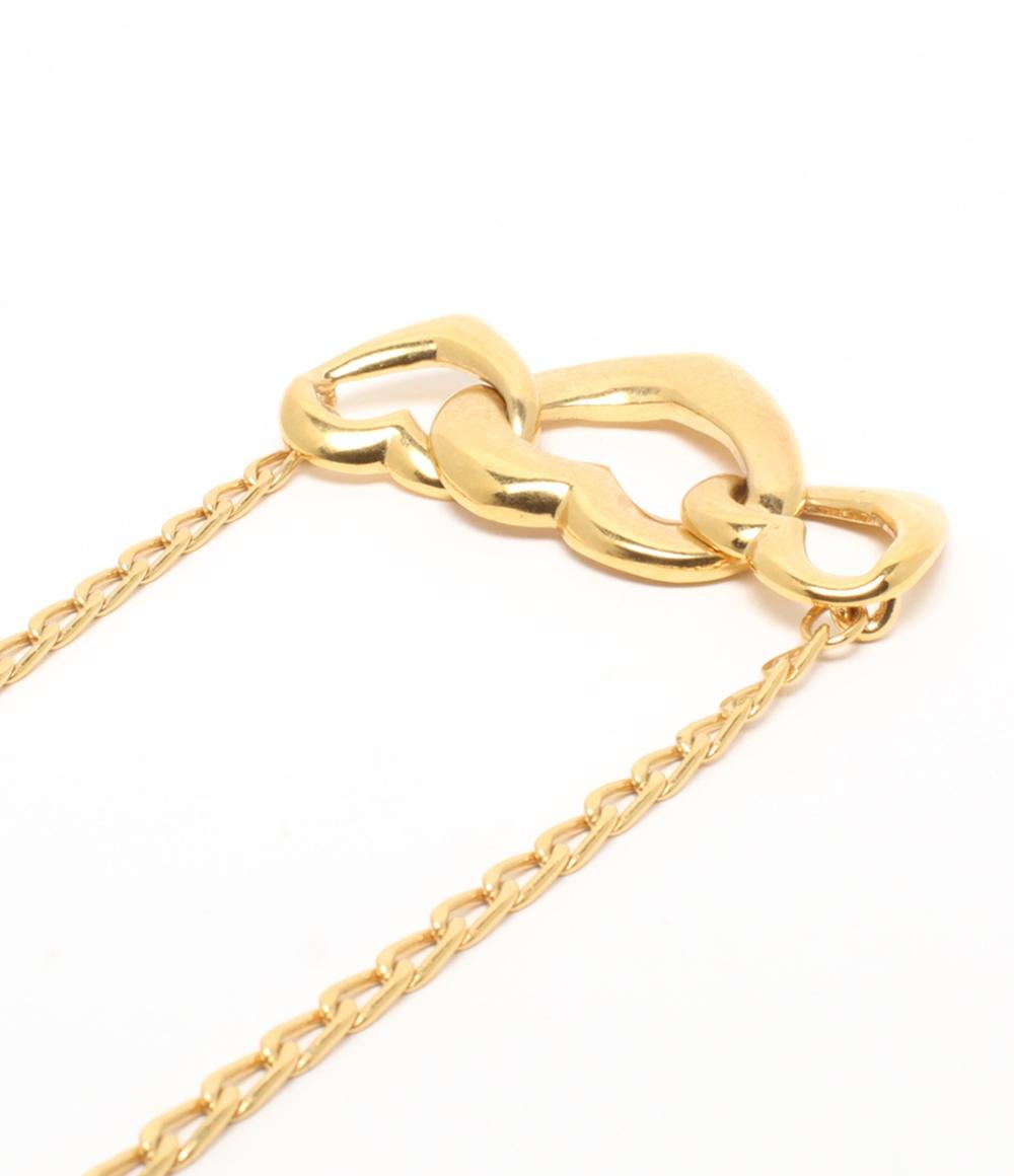 イヴ・サンローラン ネックレス トリプルハート レディース YVES SAINT LAURENT
