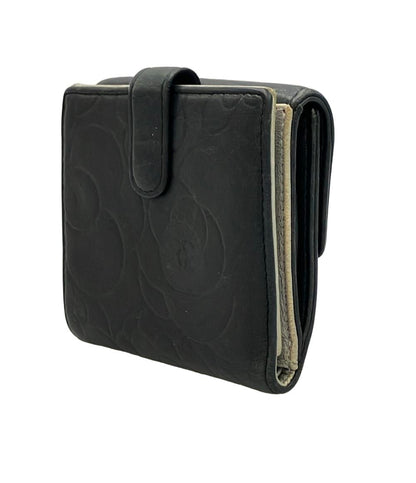 CHANEL 二つ折り財布 シルバー金具 カメリア レディース シャネル