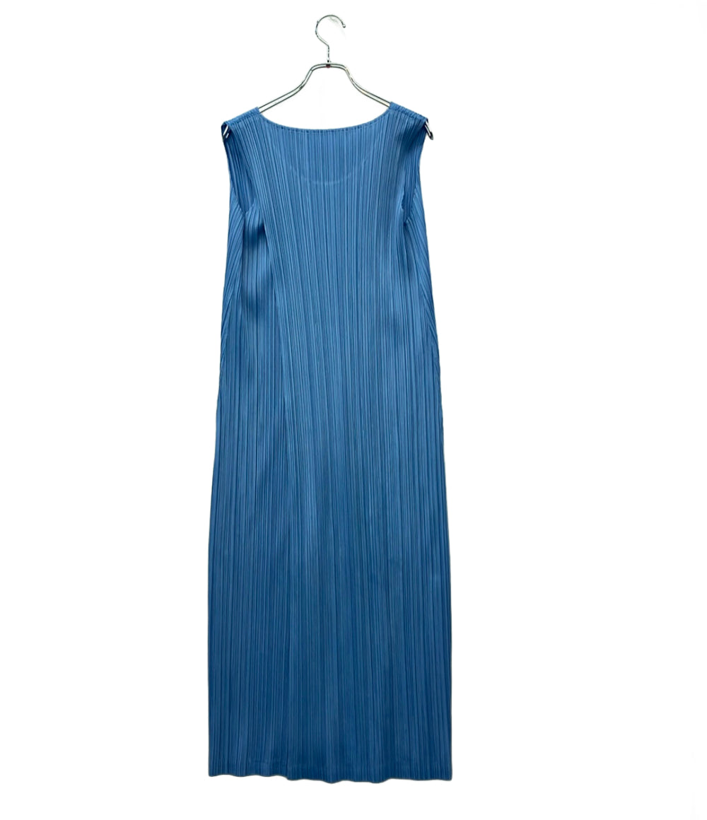美品 ISSEY MIYAKE プリーツノースリーブワンピー 16AW PP63-JH165 レディース SIZE 3 (L) イッセイミヤケ