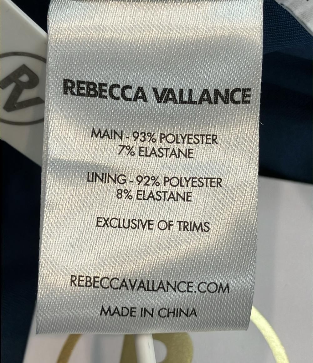 美品 REVECCA VALLANCE 半袖ワンピース ベルベット パフスリーブ 胸元カットアウト クリスタルリボン Aライン ミニ タグ付き Brandy Bow Mini Dress