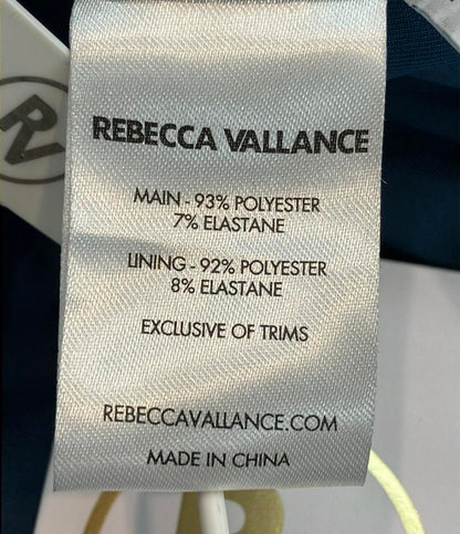 美品 REVECCA VALLANCE 半袖ワンピース ベルベット パフスリーブ 胸元カットアウト クリスタルリボン Aライン ミニ タグ付き Brandy Bow Mini Dress