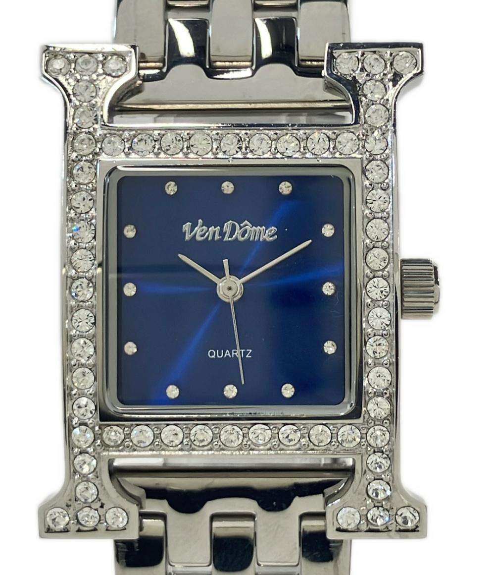 ヴァンドームアオヤマ 腕時計 クオーツ ネイビー レディース VENDOME