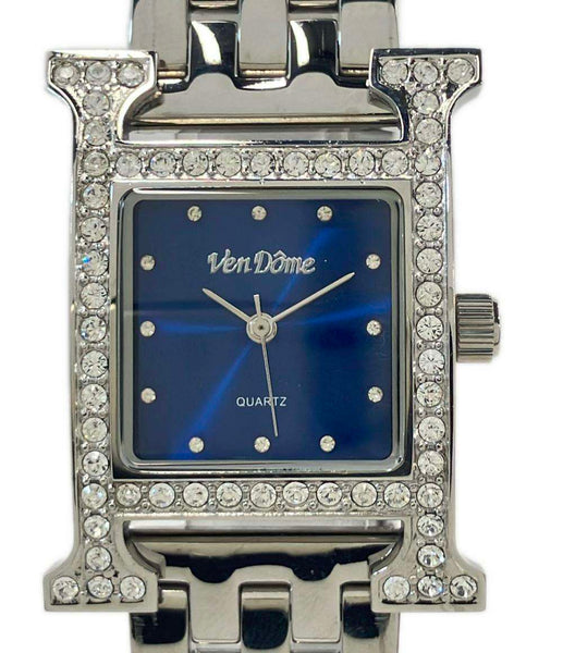 稼働中☆ヴァンドーム青山腕時計 ☆クォーツ ヴァンドームアオヤマ 腕時計 クオーツ ネイビー レディース VENDOME