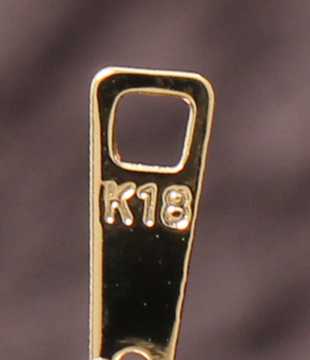 美品 ネックレス K18 パール7.0mm レディース