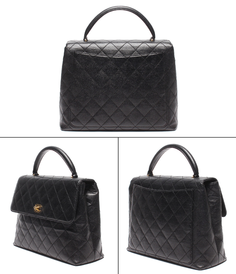 CHANEL ハンドバッグ ゴールド金具 マトラッセ キャビアスキン シングルフラップ 10番台 A12397 レディース シャネル