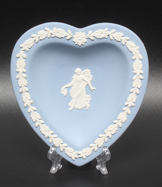 美品 WEDGWOOD トレイ プレート ハート 12cm ジャスパー ウェッジウッド